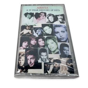 Arista A 15 Year History of Hits Cassette Tape Whitney Houston 1991 New Sealed